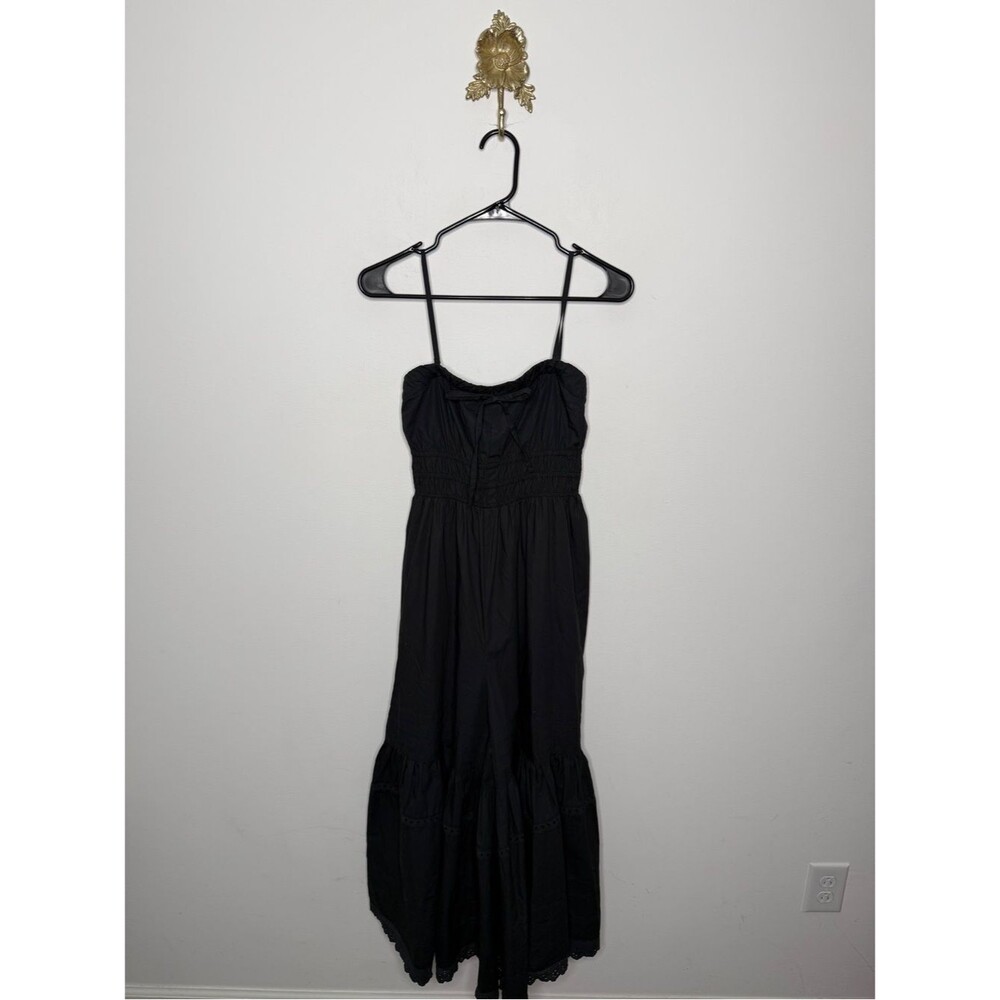 By Anthropologie Strapless Wide-Leg Jumpsuit XS